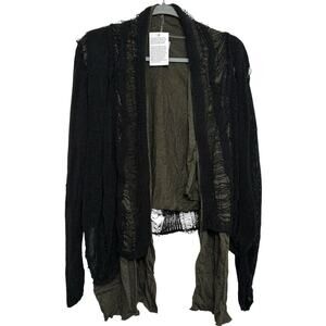 Chaser women’s NWT’s Distressed open weave cardigan with lining. Size medium